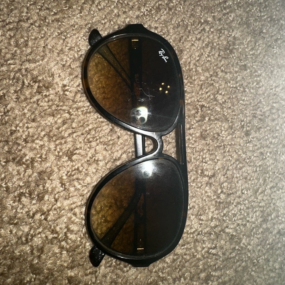 Ray-Ban Black and Brown Sunglasses